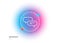 Dots message line icon. Chat comment sign. Speech bubble. Gradient blur button. Vector