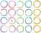 Dots Ring Overlaping Circle Arc Swirl Multicolor Shape Swirl Set