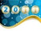 Dotted blue year counter