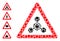 Dotted Chemical Warning Mosaic of Rounded Dots with Other Icons
