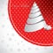 Dotted christmas background design with white tree