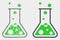 Dotted and Flat Vector Chemical Retort Icon