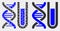 Dotted and Flat Vector DNA Testtube Icon