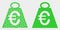 Dotted and Flat Vector Euro Mass Icon