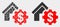 Dotted and Flat Vector House Financial Settings Icon