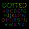 Dotted font, alphabet