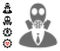 Dotted Halftone Gasmask Boss Icon and Bonus Icons