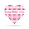 Dotted heart for mother\'s day