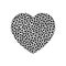 Dotted heart. Symbol of love