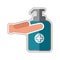 Dotted line antibacterial gel icon