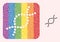 Dotted Mosaic Genetic Spiral Hole Icon for LGBT