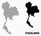 Dotted Mosaic Map of Thailand