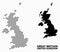 Dotted Pattern Map of United Kingdom