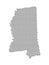 Dotted Pattern Map of US State of Mississippi