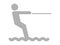 Dotted Pattern Picture of a Water Skier