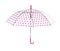 Dotted pink umbrella