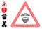 Dotted Police Danger Collage of Rounded Dots and Similar Icons