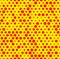 Dotted repeatable popart like duotone pattern. Speckled red yell