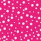 Dotted seamless pattern. White Polka Dot on pink background Background. Vector illustration. Monochrome minimalist graphic design.