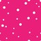 Dotted seamless pattern. White Polka Dot on pink background Background. Vector illustration. Monochrome minimalist graphic design.
