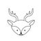 Dotted shape cute deer head wild animal