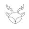 Dotted shape deer head wild cute animal