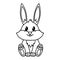 Dotted shape rabbit cute wild animal character