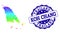 Dotted Spectrum Map of Koh Chang and Grunge Stamp Seal