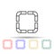 dotted square multi color style icon. Simple thin line, outline vector of web icons for ui and ux, website or mobile application