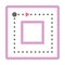 Dotted square shape for tracing lines for preschool and kindergarten school kids for math drawing