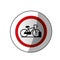 Dotted sticker with bicycle and parking area