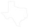 Dotted Stroke Texas State Map