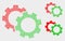 Dotted Vector Cogs Icons