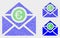 Dotted Vector Euro Mail Icons