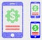 Dotted Vector Mobile Financial Options Icons