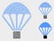 Dotted Vector Parachute Icons