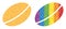 Dotted Wheet Seed Composition Icon of Rainbow Round Dots