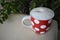 Dotty coffe mug , morning coffe, relax
