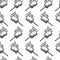 Dotwork Marshmallow Fire Seamless Pattern