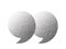 Dotwork pattern speech bubble. Black noise stipple dots quotation comma. Dotted grunge or sand. Vector