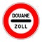 Douane zoll sign illustration