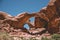 Double arch, desert Moab, Utah