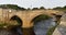 Double arched bridge over the River tees, Barnard Castle, County Durham UK