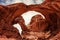 Double Arches, this double arches is located at the eastern part of Arches National Park near Turret Arches and Window Arches, in