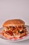 Double Barbecue Burger Mexican Food With White Background