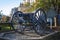 The double-barreled cannon on display in front of City Hall is a unique historical landmark in Athens, Georgia