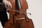 Double bass player contrabass bow