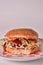 Double BBQ Burger Mexican Food With White Background