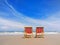 Double Beach folding bed With beach and bright sky
