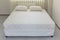 double bed frame with soft mattress cover